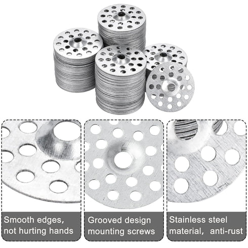 1 Inch Plaster Washers 200 Pcs Plaster Buttons Metal Washers for Screws Plaster Repair Rings Profile Washer for Wall Ceiling Drywall Repair...