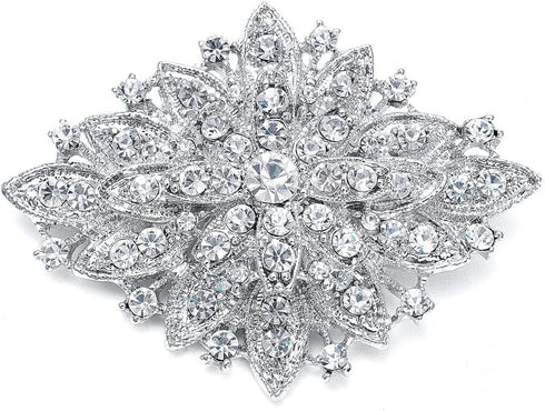 Mariell Vintage Wedding Jewelry Crystal Bridal Brooch Pin for Brides, Bridesmaids, Mother of The Bride...