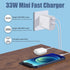 Dual USB C 33W Fast Wall Charger, Mini Block Power Brick Type C Wall Adapter Plug Qc3.0 for iPhone 13 12 11 Pro Max Xs Xr X, ipad Pro, Airpods Pro...