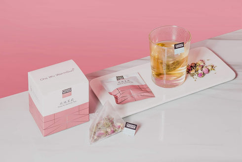 ChaWuWarmSun Rose & Jasmine Tea Bags,16 Tea bags,8 Count/Box(Pack of 2),Natural Rose Tea Bud with Jasmine Green Tea loose leaf...