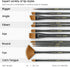 ARTEZA Paint Brushes, Set of 12, Premium Synthetic Brushes with Brass Ferrules & Wooden Handles...