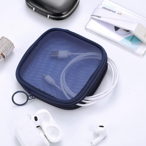 Weewooday 4 Pcs Mesh Makeup Bag Mesh Cosmetic Bag Travel Toiletry Bag Pouch with Zipper Mini Portable Makeup Cosmetic Travel Toiletry Purse Bag fo...