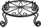 Black Plant Stand for Flower Pot Heavy Duty Potted Holder Indoor Outdoor Metal Rustproof Iron Garden Container Round Supports Rack for Planter Bro...