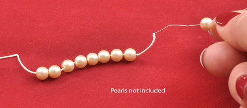 Bead Buddy 0.7mm Natural White Silk Cord Thread with Attached Needle - Ideal for Jewelry Making - 2m Long...