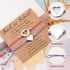 YELUWA 2 Pcs Back to School Gift, First Day of School Gift, Lovely Charm Bracelets Set for Daughter/Son from Mother Mommy and Me Jewelry with Gift...