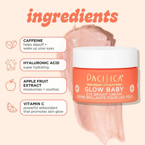 Pacifica Glow Baby Eye Bright Cream Cream Unisex 0.5 oz...