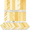 Pattern Paper Pack - Yellow Patterns - Scrapbook Premium Specialty Paper Single-Sided 12"x12" Collection Includes 16 Sheets - by Miss Kate Cuttabl...