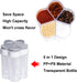 5 in 1 Salt and Pepper Shaker Travel Spice Container Portable Camping Seasoning Shaker Seasoning Condiment Jars with Lid for Home Restaurant Campi...