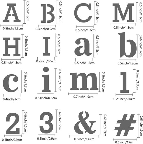 GORGECRAFT Metal Letter Stencil Stainless Steel Lettering Alphabet Symbol Painting Template Journal Tool for Painting, Wood Burning, Pyrography an...