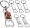 6 Pieces Sublimation Blanks Keychains Metal Bottle Opener Blank Key Rings Aluminum Heat Transfer Rectangle Sublimation Keychains for Man Custom Pe...