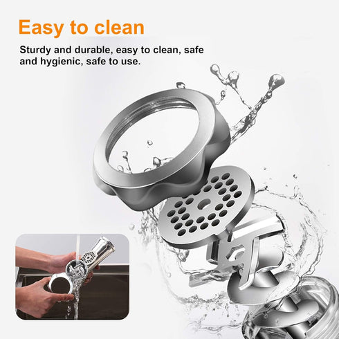 10 PCS Meat Grinder Blades Meat Grinder, Meat Grinder Parts Blades, Stainless Steel Food Grinder Accessories, Meat Grinder Attachment for Size 5 S...