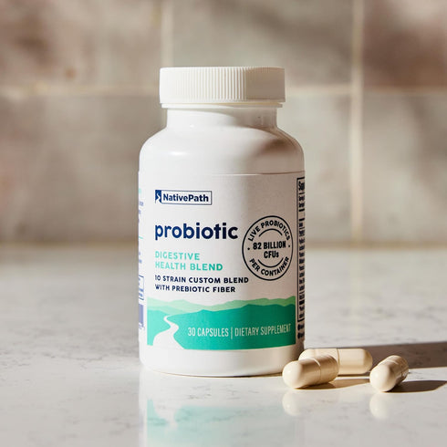 NativePath Daily Probiotic, 10-Strain Custom Blend Probiotics Supplement for Men and Women, 82 Billion CFUs - 30 Count...