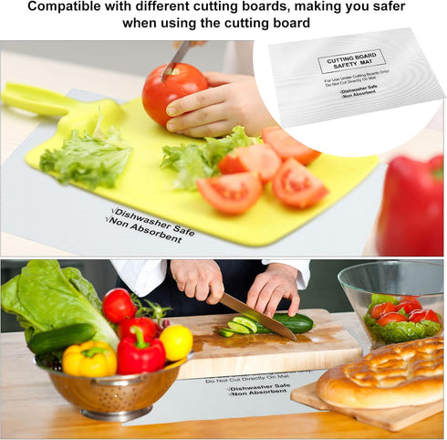 6 Pcs Non slip Cutting Board Mats Non Absorbent Safety Mat for Under Kitchen Cutting Boards, Dishwasher Safe, 16 x 10 Inches...