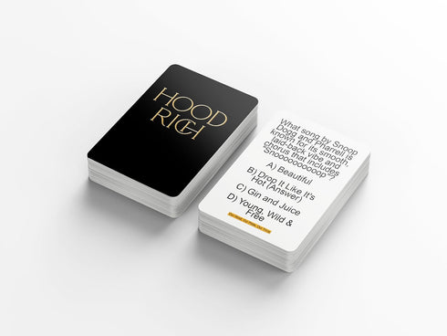HoodRich Game Night Extravaganza: Dive Deep into African-American Culture with Engaging Trivia Cards Designed to Challenge, Amuse, and Enlighten Y...