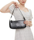 Retro Classic Crocodile Pattern Clutch Shoulder Tote HandBag with Zipper Closure Small Purse for Women...