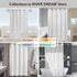 River Dream No Hook Hotel Cloth Shower Curtain Microfiber - Waterproof Soft Washable Fabric Shower Curtain or Liner with Magnets, White, Standard ...