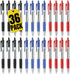 1InTheOffice Retractable Ballpoint Pen, Medium Point, 1.0mm, 12 Black, 12 Blue & 12 Red Pens, 36 Pack...