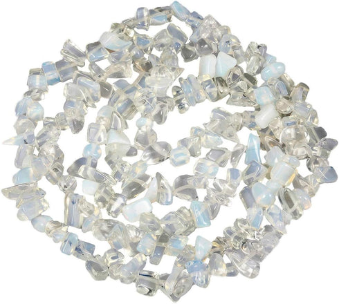 Nupuyai Chips Gemstone Loose Beads for Jewelry Making, Polishd Stone Beads Strands 32-33 inches, Opalite...