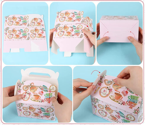 12 PCS Tea Party Favor Boxes Lets Tea Party Party Supplies Lets Tea Party Favor Bags Tea Party Time Party Supplies Tea Party Supplies Tea Party Su...