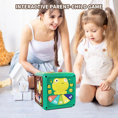 Montessori Toys for 1 Year Old - Toys for Ages 0-2, Frog Musical Learning Busy Cube, Kids Toddler Sensory Toys for 1 2 3 Year Old Boys Girls, Chri...