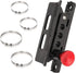 Quick Release Fire Extinguisher Holder Mount Bracket High Density Nylon Roll Bar Mount Bottle Holder Adjustable with 4 Clamps for Wrangler TJ JK J...