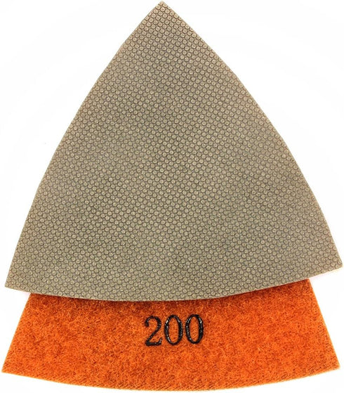 Diamond Electroplated Triangular Polishing Pads Grit 200 for Oscillating Tools...