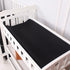 Black Diaper Changing Pad Cover with Strap Holes Set of 3, Snug Fit 4-sided Contoured Changing Table Pad 16x31 16x32, Fitted Change Pad Sheet for ...