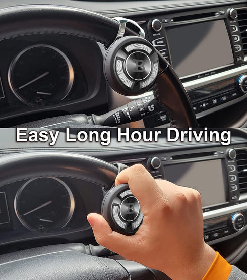 BL Steering Wheel Knob Spinner - Universal Non-Slip Fit, ABS & Premium High Gloss Chrome Plated Finish Suicide Knob with Metal Ball Bearing & Easy...