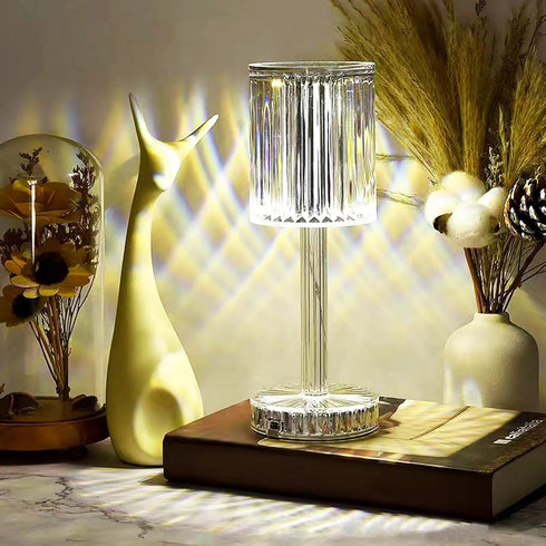 Crystal Diamond Table Lamp, Touch Control Crystal Lamp with 16 Colors,RGB Night Light with USB & Remote Control, LED Rechargeable Lamp for Bedroom...