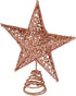 BinaryABC Christmas Tree Topper Star,Glittering Christmas Tree Decoration Ornaments,20cm (Rose Gold)...