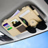 Car Sun Visor Organizer, Leather Pocket Organizer Sunglass Holder for Car Interior Accessories with Multi-Pocket Net Zipper (Beige)...