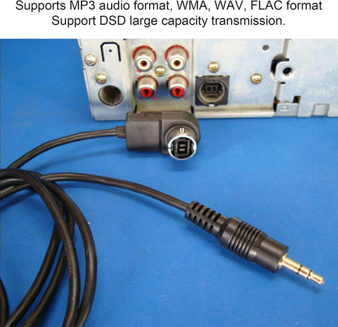 KIMISS Bluetooth Audio AUX Cable, Car Bluetooth 5.0 AUX in Adapter DSD Large Capacity Transmission Aux Audio Cable for Alpine Radio Ai Net Port...