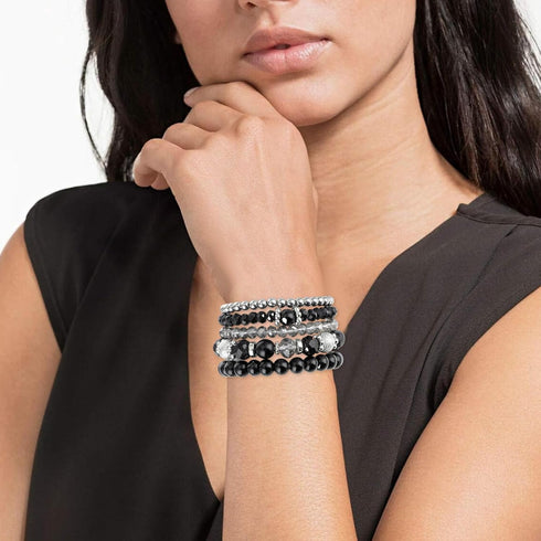 DIVINA VITAE 5 Pcs Beaded Stretch Bracelets Stackable Bracelets Crystal Bead Bracelet Boho Beaded Bracelets Stretch Layering Crystal Stone Beaded ...
