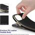 LOHASIC for Luxury Leather iPhone 11 Pro Case – Slim Designer PU Cover with Electroplated Frame, Soft TPU Bumper, Anti-Slip Grip, Business Protect...