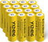 Batteries AA NiCd 600mAh 1.2V Rechargeable for Solar Garden Lights (16pcs AA)...