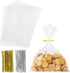 Egofine 200 PCS Cellophane Treat Bags 4x6 Inches Clear Cellophane Gift Bags with 4" Twist Ties, Clear Goodie bags, Cookie bags, Candy bags, Plasti...