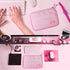 Cable Organizer Bag, Pink Travel Accessories Carry Cases Portable Cord Organizer Bag for Cable, Charger, Phone, USB, SD Card with 8pcs Cable Ties...