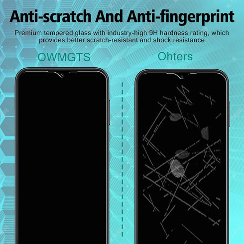 [2+2 Privacy Screen Protector for Samsung Galaxy A14 5G (2 Pack) Front Private Tempered Glass Screen Protector +(2 Pack) Camera Lens Protector, An...