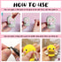 TOAOB 100pcs Yellow Glass Eyes Kits 3mm to 12mm Assorted Sizes for Crafts Needle Felting Bears Dolls Decoys Sewing...