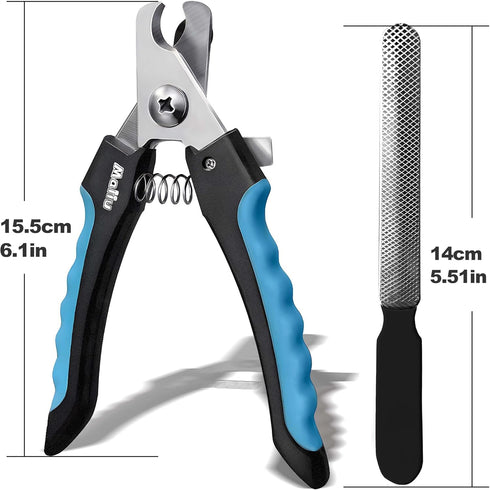 Dog & Cat Nail Clippers, Pet Nail Clipper and Trimmer with Safety Guard to Prevent Over Cutting, Grooming Razor Sharp Blades with Nail File for Sm...