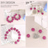 150 pcs 10mm Rhinestone Beads for Crafting, Fuchsia Shiny Round Shamballa Disco Beads Bulk, Fancy Sparkle Crystal Clay Bead for Necklace Bracelet ...
