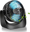 Desk Fan with Strong Airflow, 6.8 Inch Quiet Small Portable Table Fan, Brushless motor, 3 Speed Settings, 360° Adjustable Tilt Head, Rechargeable,...