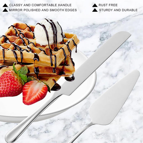 Cake Cutting Set for Wedding, Elegant Cake Serving Set For Birthday Parties and Events, Cake Cutter and Pie Spatula with Thickened Stainless Steel...
