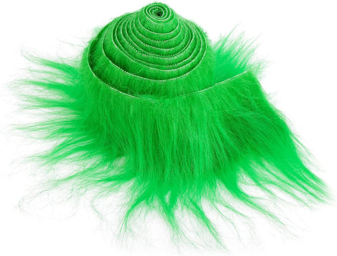 Shaggy Plush Faux Fur Fabric Precut Strips 2x60inch Green Fur Fluffy Fuzzy Craft Fur for Gnomes Beard Santa Claus Hair Dwarf Cosplay Costume DIY C...