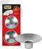 Ner Mitzvah Reusable Metal Candlestick Liners and Drip Guards - Safety Pin Holds Candles in Place - Nickel Plated Protector Bobeches - Silver - 2 ...