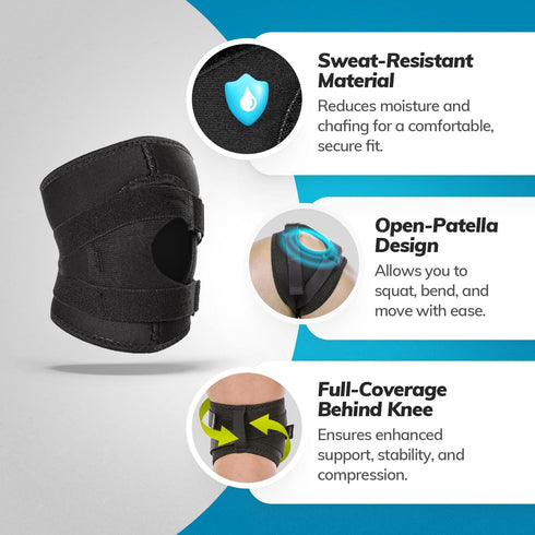 BraceAbility Patella Tracking Pain Knee Brace - Extra-Large Running, Exercise, Athletic Support Sleeve Stabilizer for Kneecap Dislocation, Tendoni...