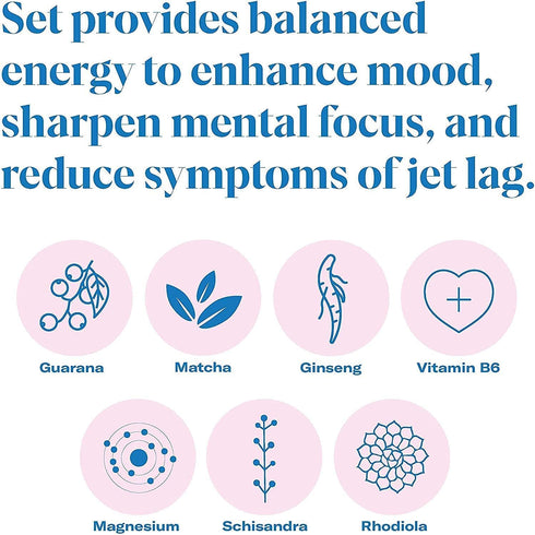 | Sleep Specialist Created | Two Step Jet Lag Relief | Relax in Flight, Energize on Arrival | Vegan | Travel Must Have | Flight & Travel Essential...