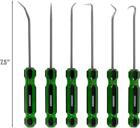 OEMTOOLS 26545 6 Piece Hook And Pick Set With Acetate Handle, Hook Tool And Pick Tool, Vehicle Pick And Hook Set, Pick Tool Set For Mechanics...