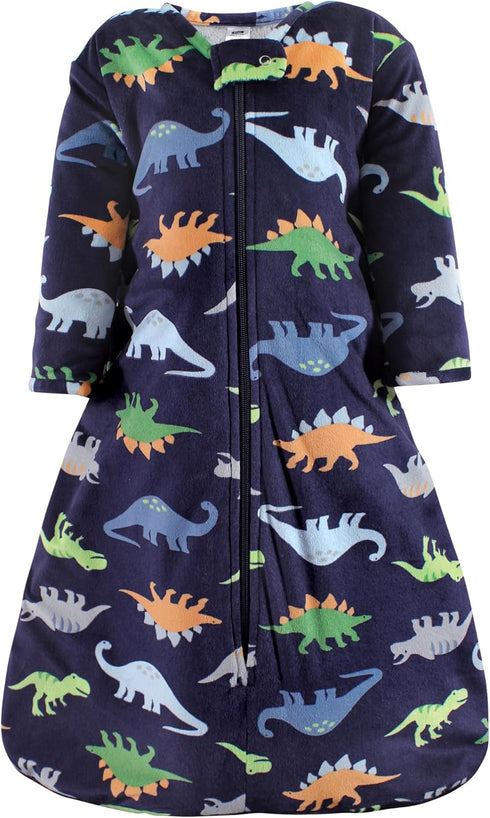 Hudson Baby Unisex Baby Long Sleeve Plush Faux Fur Sleeping Bag, Wearable Blanket, Dinosaurs, 6-12 Months...