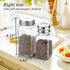 Glass Salt and Pepper Shakers Set Large,DWTS DANWEITESI Farmhouse Salt and Pepper Shakers Cute with Stainless Steel Lid-Large Spice Jars,Clear to ...